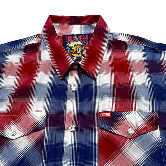 Dixxon Flannel Co. All Star 3XL Bamboo Blue Plaid Short Sleeve Mens Casual - Picture 3 of 13